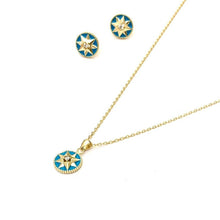 Load image into Gallery viewer, STARBURST COIN ENAMEL NECKLACE - Reeezy
