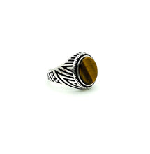 Load image into Gallery viewer, EXOTIC TIGER EYE SIGNET RING
